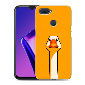 Силиконовый чехол на OPPO A12 с принтом Смешная утка Силиконовый чехол на OPPO A12 с принтом Смешная утка