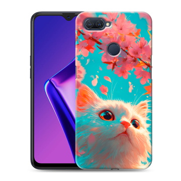 Силиконовый чехол на OPPO A12 с принтом Красивый кот Силиконовый чехол на OPPO A12 с принтом Красивый кот