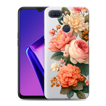 Силиконовый чехол на OPPO A12 с принтом цветы Силиконовый чехол на OPPO A12 с принтом цветы