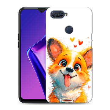Силиконовый чехол на OPPO A12 с принтом корги Силиконовый чехол на OPPO A12 с принтом корги