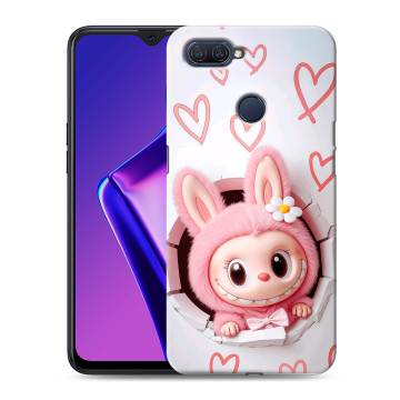 Силиконовый чехол на OPPO A12 с принтом Labubu Лабубу