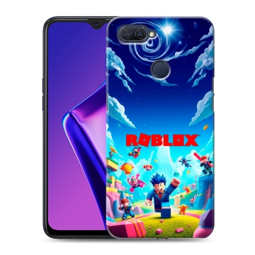 Силиконовый чехол на OPPO A12 с принтом Roblox Роблокс
