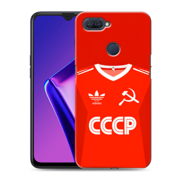 Силиконовый чехол на OPPO A12 с принтом Флаг Герб СССР Силиконовый чехол на OPPO A12 с принтом Флаг Герб СССР
