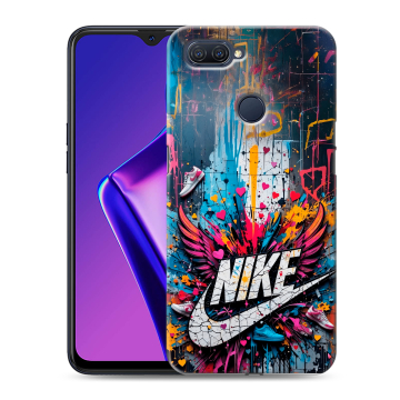 Силиконовый чехол на OPPO A12 с принтом Nike Найк
