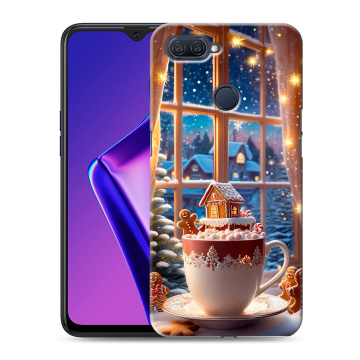 Силиконовый чехол на OPPO A12 с принтом Новый год Силиконовый чехол на OPPO A12 с принтом Новый год
