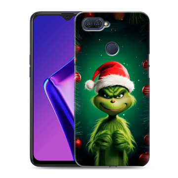 Силиконовый чехол на OPPO A12 с принтом Гринч Новый год Рождество Силиконовый чехол на OPPO A12 с принтом Гринч Новый год Рождество
