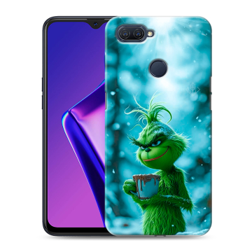 Силиконовый чехол на OPPO A12 с принтом Новый год гринч Силиконовый чехол на OPPO A12 с принтом Новый год гринч
