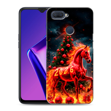 Силиконовый чехол на OPPO A12 с принтом Новый год Силиконовый чехол на OPPO A12 с принтом Новый год