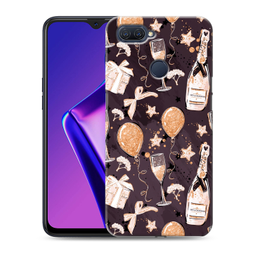 Силиконовый чехол на OPPO A12 с принтом Новый год Силиконовый чехол на OPPO A12 с принтом Новый год
