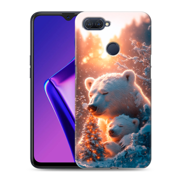 Силиконовый чехол на OPPO A12 с принтом Новый год Силиконовый чехол на OPPO A12 с принтом Новый год