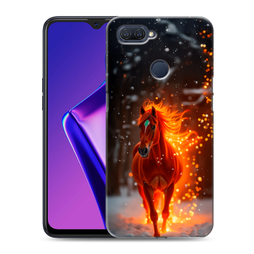 Силиконовый чехол на OPPO A12 с принтом Новый год Силиконовый чехол на OPPO A12 с принтом Новый год