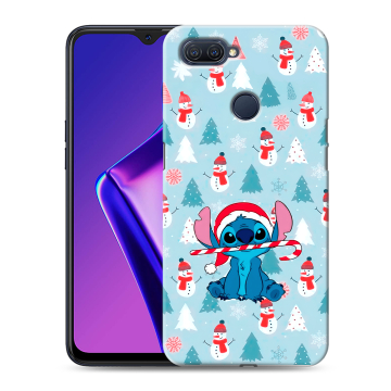 Силиконовый чехол на OPPO A12 с принтом Стич Новый год Силиконовый чехол на OPPO A12 с принтом Стич Новый год
