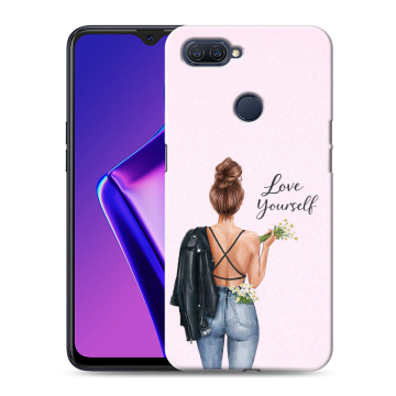 Силиконовый чехол на OPPO A12 с принтом женский Силиконовый чехол на OPPO A12 с принтом женский