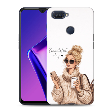 Силиконовый чехол на OPPO A12 с принтом женский Силиконовый чехол на OPPO A12 с принтом женский