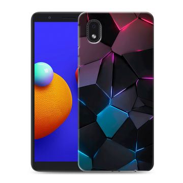 Силиконовый чехол на Samsung Galaxy A01 Core с принтом Геометрия неона Силиконовый чехол на Samsung Galaxy A01 Core с принтом Геометрия неона