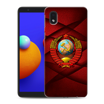 Силиконовый чехол на Samsung Galaxy A01 Core с принтом Герб СССР Силиконовый чехол на Samsung Galaxy A01 Core с принтом Герб СССР