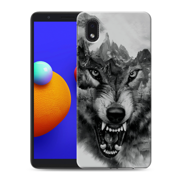 Силиконовый чехол на Samsung Galaxy A01 Core с принтом Волк Силиконовый чехол на Samsung Galaxy A01 Core с принтом Волк
