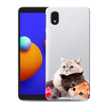 Силиконовый чехол на Samsung Galaxy A01 Core с принтом Кошки Силиконовый чехол на Samsung Galaxy A01 Core с принтом Кошки