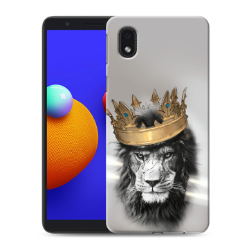 Силиконовый чехол на Samsung Galaxy A01 Core с принтом Лев с короной Силиконовый чехол на Samsung Galaxy A01 Core с принтом Лев с короной