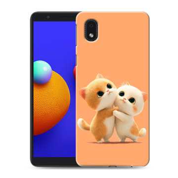 Силиконовый чехол на Samsung Galaxy A01 Core с принтом Милые котики Силиконовый чехол на Samsung Galaxy A01 Core с принтом Милые котики