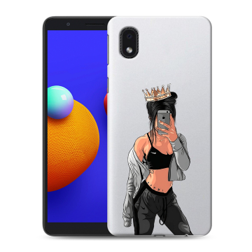 Силиконовый чехол на Samsung Galaxy A01 Core с принтом Женские принты Силиконовый чехол на Samsung Galaxy A01 Core с принтом Женские принты