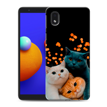 Силиконовый чехол на Samsung Galaxy A01 Core с принтом Кошки Силиконовый чехол на Samsung Galaxy A01 Core с принтом Кошки