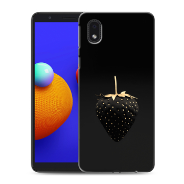 Силиконовый чехол на Samsung Galaxy A01 Core с принтом Черная клубника
