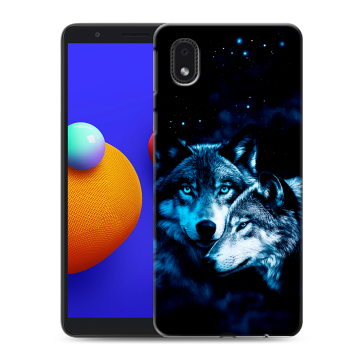 Силиконовый чехол на Samsung Galaxy A01 Core с принтом Волки Силиконовый чехол на Samsung Galaxy A01 Core с принтом Волки