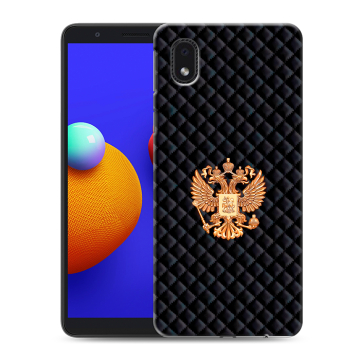 Силиконовый чехол на Samsung Galaxy A01 Core с принтом Герб России принт