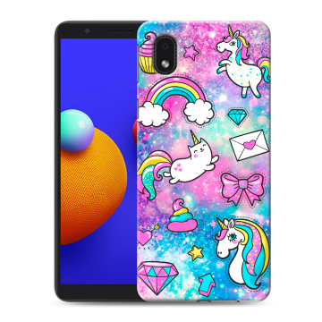 Силиконовый чехол на Samsung Galaxy A01 Core с принтом Единороги Силиконовый чехол на Samsung Galaxy A01 Core с принтом Единороги