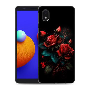 Силиконовый чехол на Samsung Galaxy A01 Core с принтом Розы красные