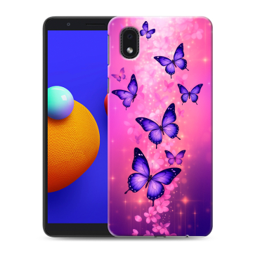 Силиконовый чехол на Samsung Galaxy A01 Core с принтом Бабочки Силиконовый чехол на Samsung Galaxy A01 Core с принтом Бабочки