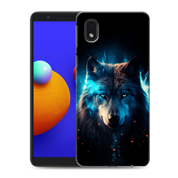Силиконовый чехол на Samsung Galaxy A01 Core с принтом Волк ночной Силиконовый чехол на Samsung Galaxy A01 Core с принтом Волк ночной