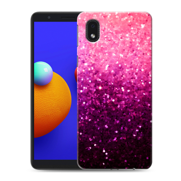 Силиконовый чехол на Samsung Galaxy A01 Core с принтом Блестки