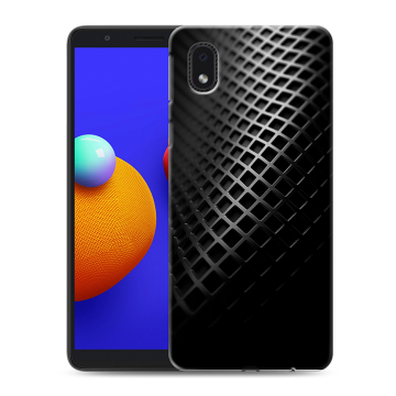 Силиконовый чехол на Samsung Galaxy A01 Core с принтом Текстура металла