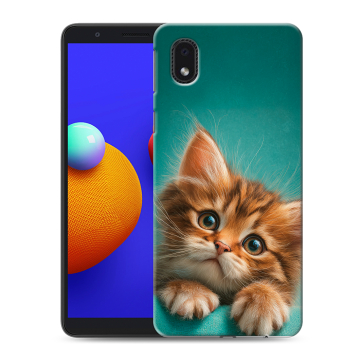 Силиконовый чехол на Samsung Galaxy A01 Core с принтом котенок Силиконовый чехол на Samsung Galaxy A01 Core с принтом котенок