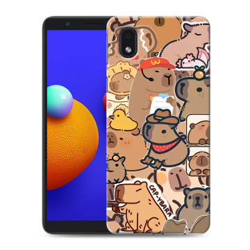 Силиконовый чехол на Samsung Galaxy A01 Core с принтом капибара Силиконовый чехол на Samsung Galaxy A01 Core с принтом капибара