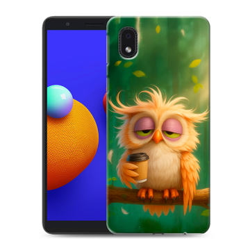Силиконовый чехол на Samsung Galaxy A01 Core с принтом сова