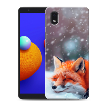Силиконовый чехол на Samsung Galaxy A01 Core с принтом лиса Силиконовый чехол на Samsung Galaxy A01 Core с принтом лиса