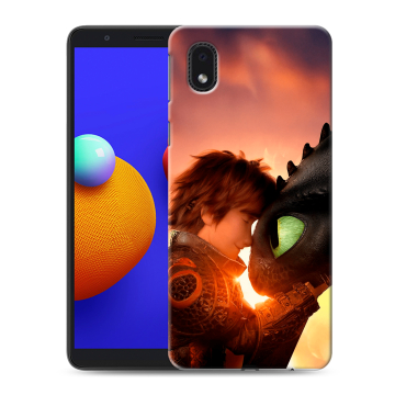 Силиконовый чехол на Samsung Galaxy A01 Core с принтом Как приручить дракона Силиконовый чехол на Samsung Galaxy A01 Core с принтом Как приручить дракона