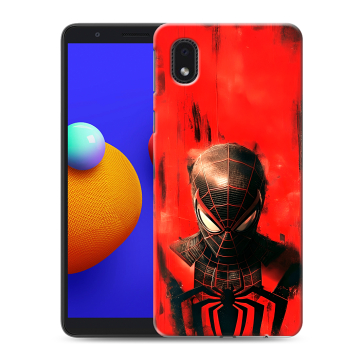 Силиконовый чехол на Samsung Galaxy A01 Core с принтом человек паук spiderman Силиконовый чехол на Samsung Galaxy A01 Core с принтом человек паук spiderman