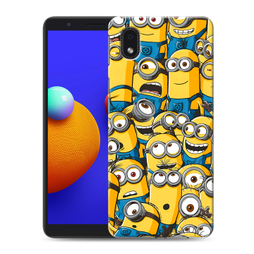 Силиконовый чехол на Samsung Galaxy A01 Core с принтом Миньоны Силиконовый чехол на Samsung Galaxy A01 Core с принтом Миньоны