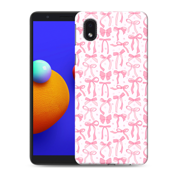 Силиконовый чехол на Samsung Galaxy A01 Core с принтом Розовые бантики Силиконовый чехол на Samsung Galaxy A01 Core с принтом Розовые бантики