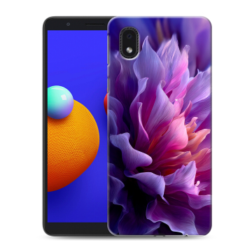 Силиконовый чехол на Samsung Galaxy A01 Core с принтом женский цветы