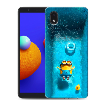 Силиконовый чехол на Samsung Galaxy A01 Core с принтом Миньоны