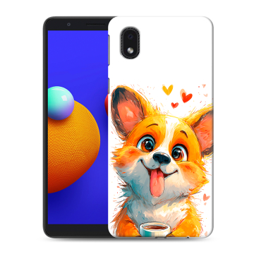 Силиконовый чехол на Samsung Galaxy A01 Core с принтом корги Силиконовый чехол на Samsung Galaxy A01 Core с принтом корги