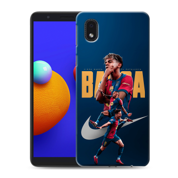 Силиконовый чехол на Samsung Galaxy A01 Core с принтом Барселона Barca Yamal Силиконовый чехол на Samsung Galaxy A01 Core с принтом Барселона Barca Yamal