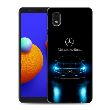 Силиконовый чехол на Samsung Galaxy A01 Core с принтом Mercedes Мерседес Силиконовый чехол на Samsung Galaxy A01 Core с принтом Mercedes Мерседес