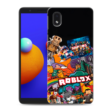 Силиконовый чехол на Samsung Galaxy A01 Core с принтом Roblox Роблокс