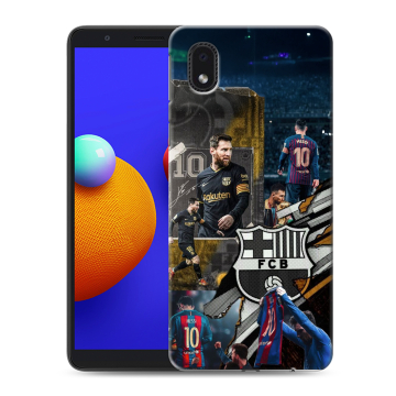 Силиконовый чехол на Samsung Galaxy A01 Core с принтом Messi Barcelona